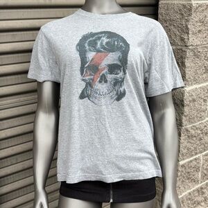 Bowie skull graphic tee